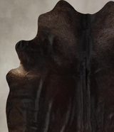 Solid Black X-Large Brazilian Cowhide Rug 7'5"H x 6'6"W #A42864 by Hudson Hides