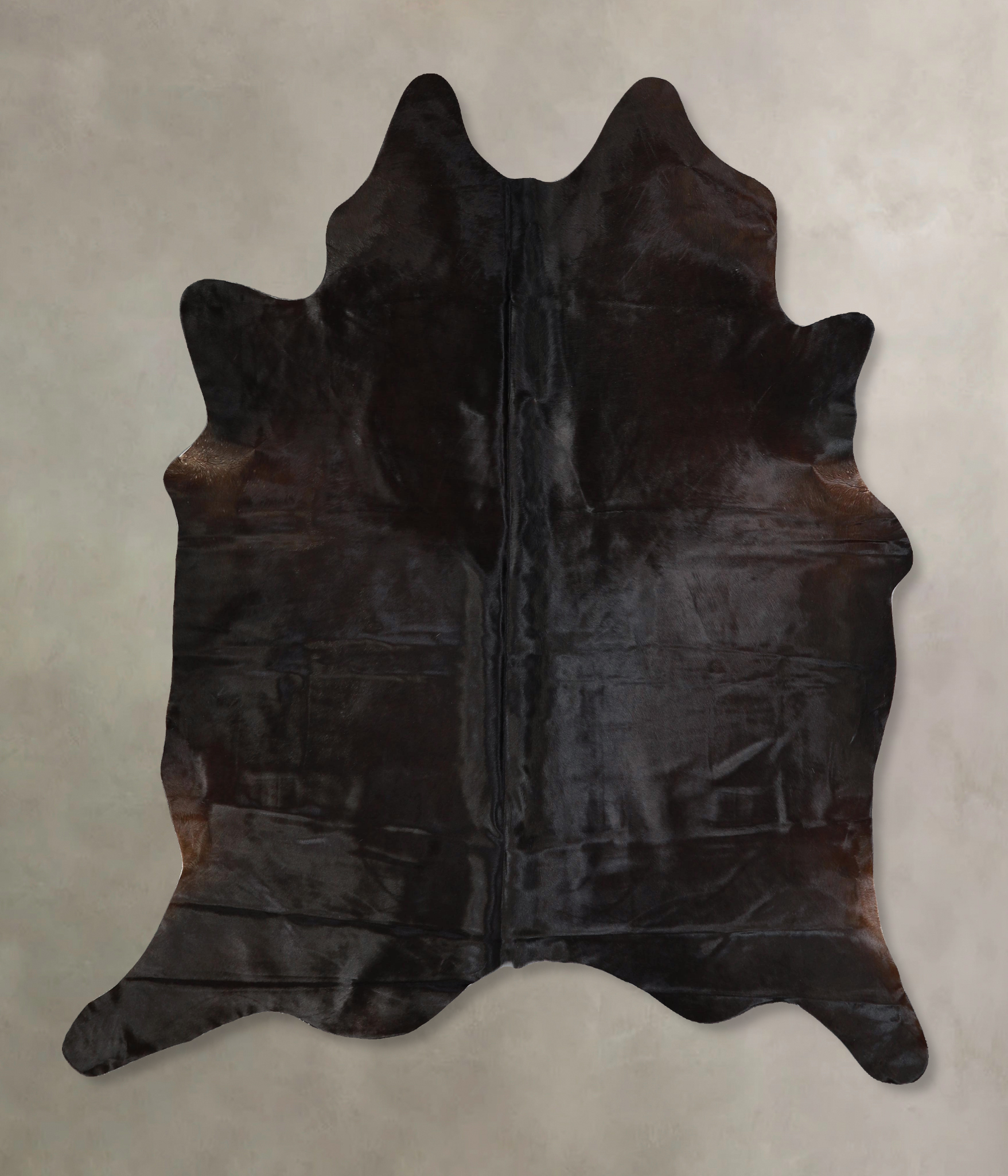 Solid Black Cowhide Rug #A42866