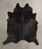 Solid Black X-Large Brazilian Cowhide Rug 6'11