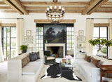 Black and White X-Large Brazilian Cowhide Rug 7'3"H x 6'2"W #A42867 by Hudson Hides