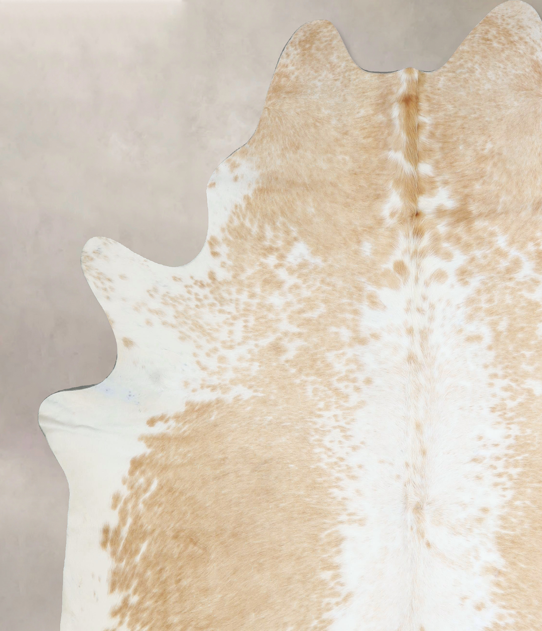 Beige and White XX-Large Brazilian Cowhide Rug 7'11"H x 6'11"W #A42872