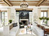 Beige and White XX-Large Brazilian Cowhide Rug 7'11"H x 6'11"W #A42872 by Hudson Hides