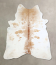 Beige and White XX-Large Brazilian Cowhide Rug 8'0"H x 7'0"W #A42874 by Hudson Hides