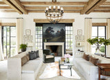 Beige and White XX-Large Brazilian Cowhide Rug 8'0"H x 7'0"W #A42874 by Hudson Hides
