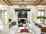 Brown and White XX-Large Brazilian Cowhide Rug 7'8"H x 6'10"W #A42877 by Hudson Hides