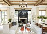 Brown and White X-Large Brazilian Cowhide Rug 7'1"H x 6'10"W #A42879 by Hudson Hides