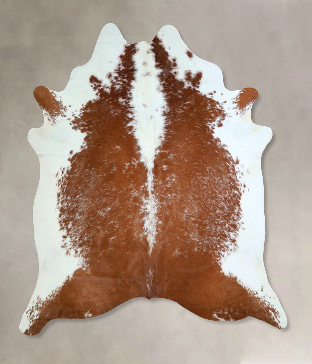 Brown and White X-Large Brazilian Cowhide Rug 7'4"H x 6'8"W #A42880 by