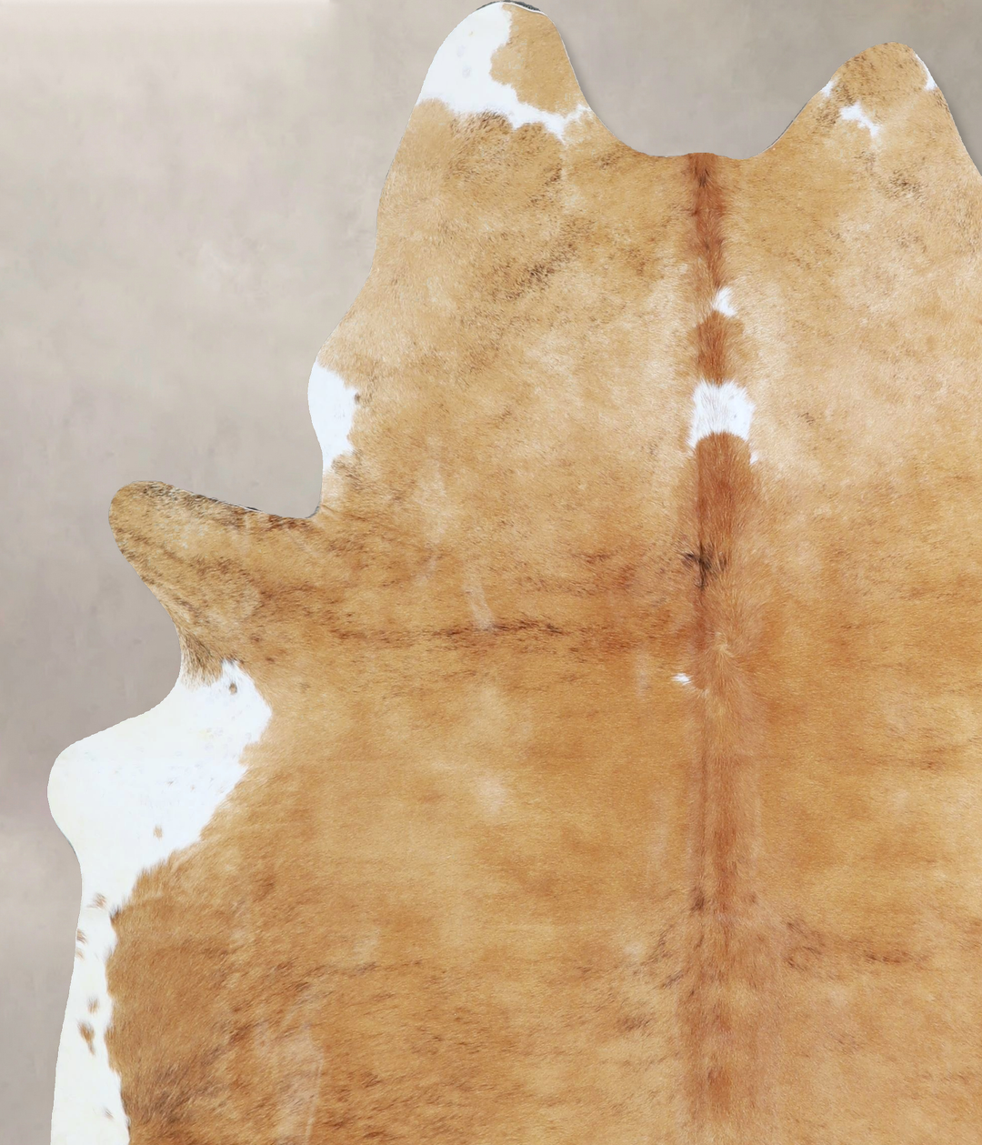 Beige X-Large Brazilian Cowhide Rug 7'1"H x 6'0"W #A42882 by Hudson Hi