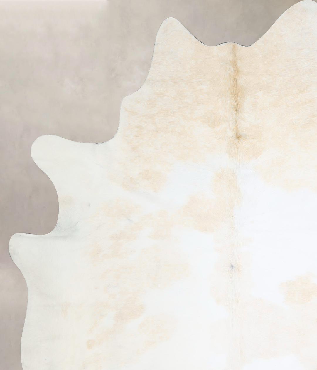 Beige and White X-Large Brazilian Cowhide Rug 7'4"H x 6'7"W #A42893 by
