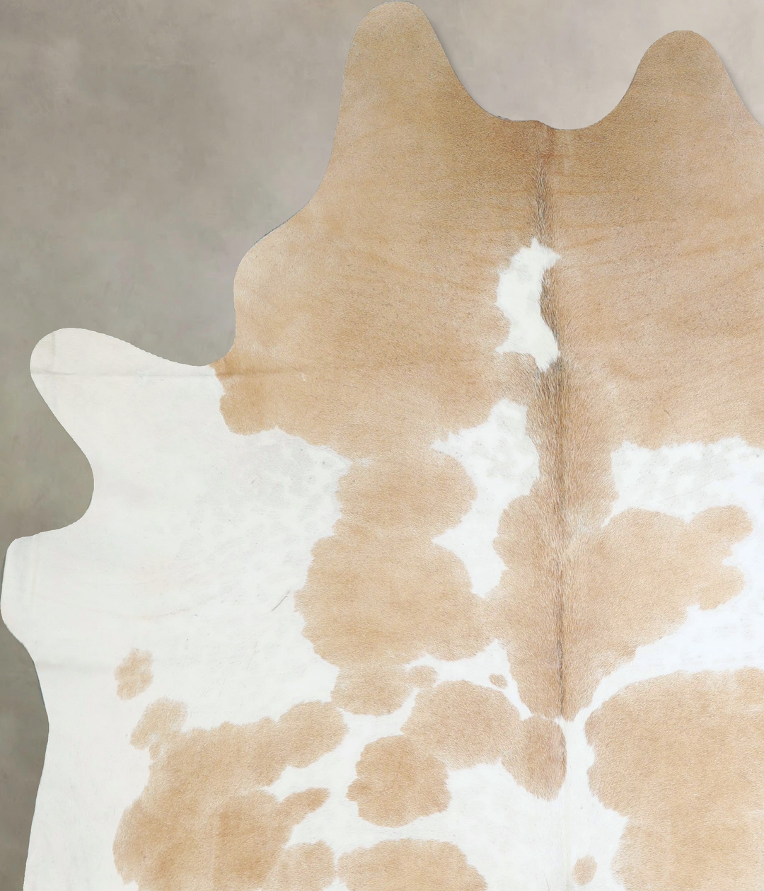 Beige and White XX-Large Brazilian Cowhide Rug 7'8"H x 6'7"W #A42896 b