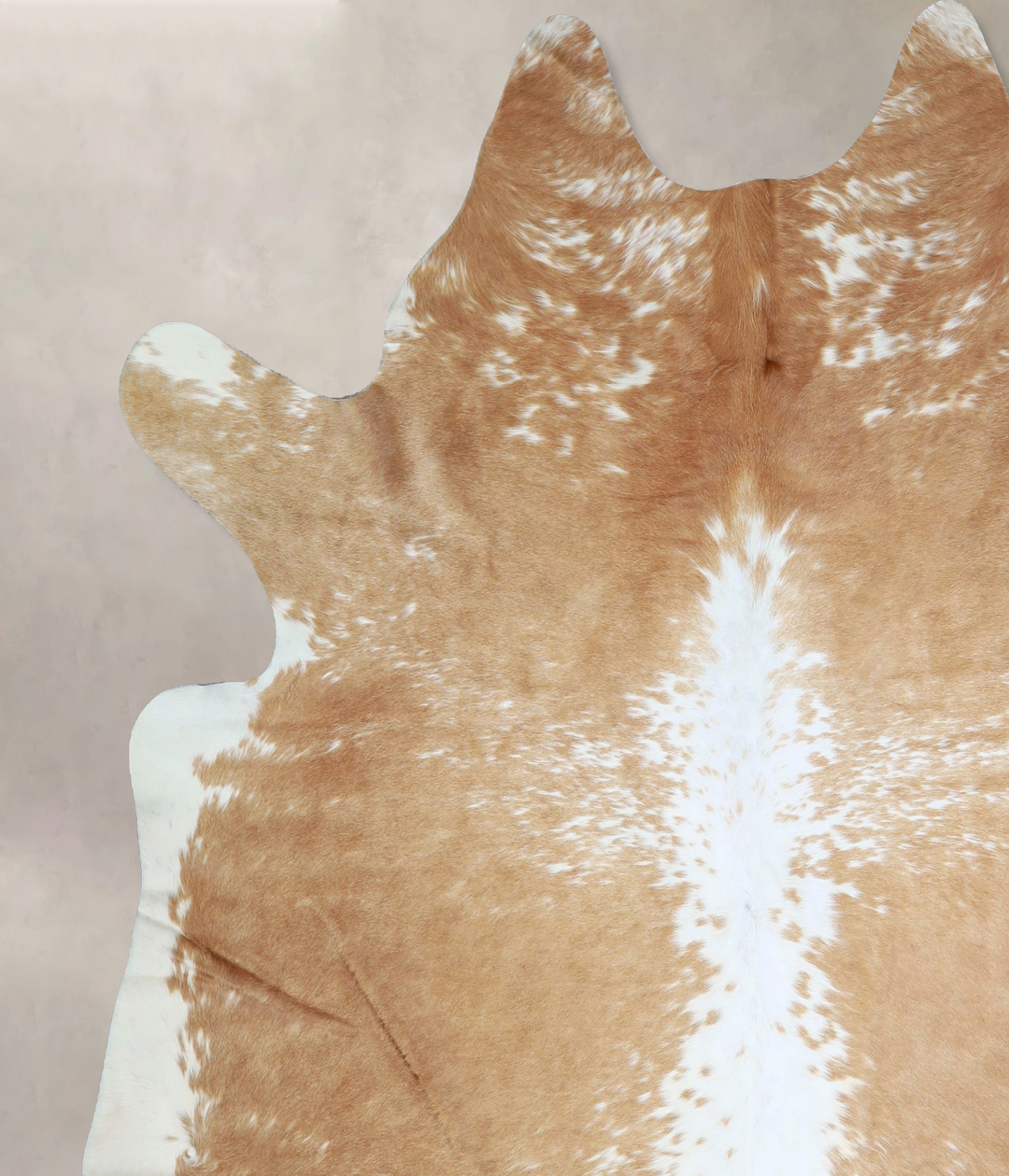 Beige and White XX-Large Brazilian Cowhide Rug 7'6"H x 6'11"W #A42900 