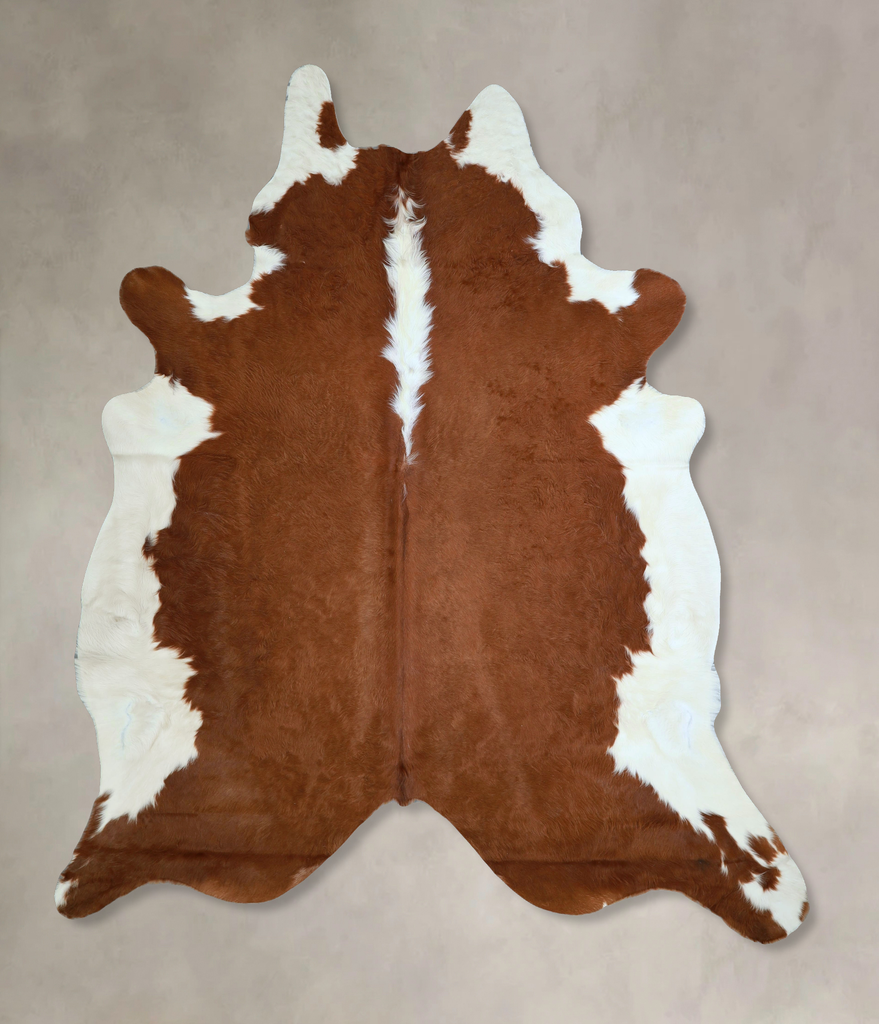 Hereford XX-Large Brazilian Cowhide Rug 8'1"H x 6'9"W #A42905 by Hudson Hides
