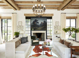 Brown and White X-Large Brazilian Cowhide Rug 7'1"H x 6'9"W #A42907 by Hudson Hides