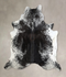 Salt and Pepper Black XX-Large Brazilian Cowhide Rug 7'7