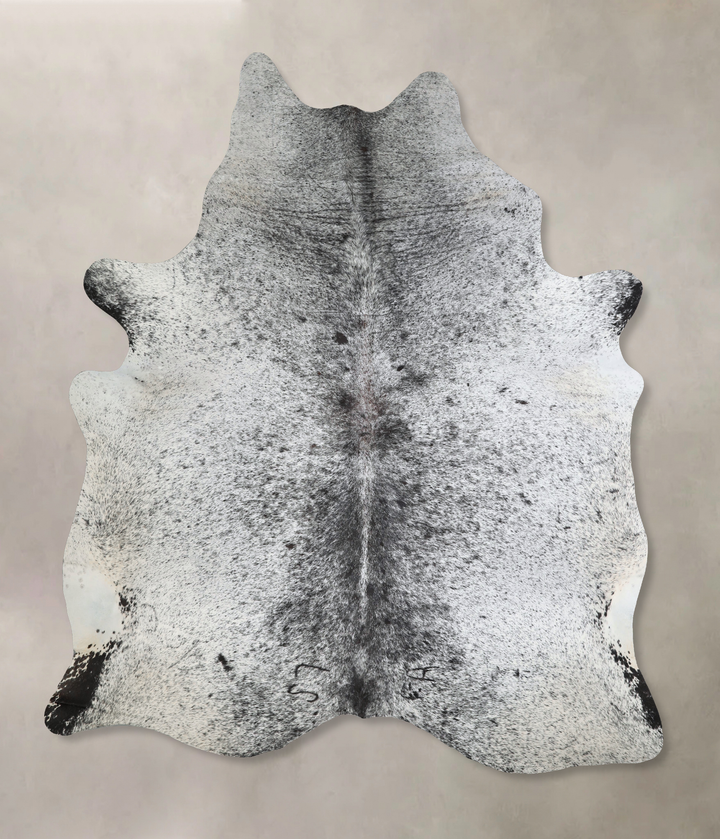 Salt and Pepper Black XX-Large Brazilian Cowhide Rug 8'3"H x 6'9"W #A42919 by Hudson Hides