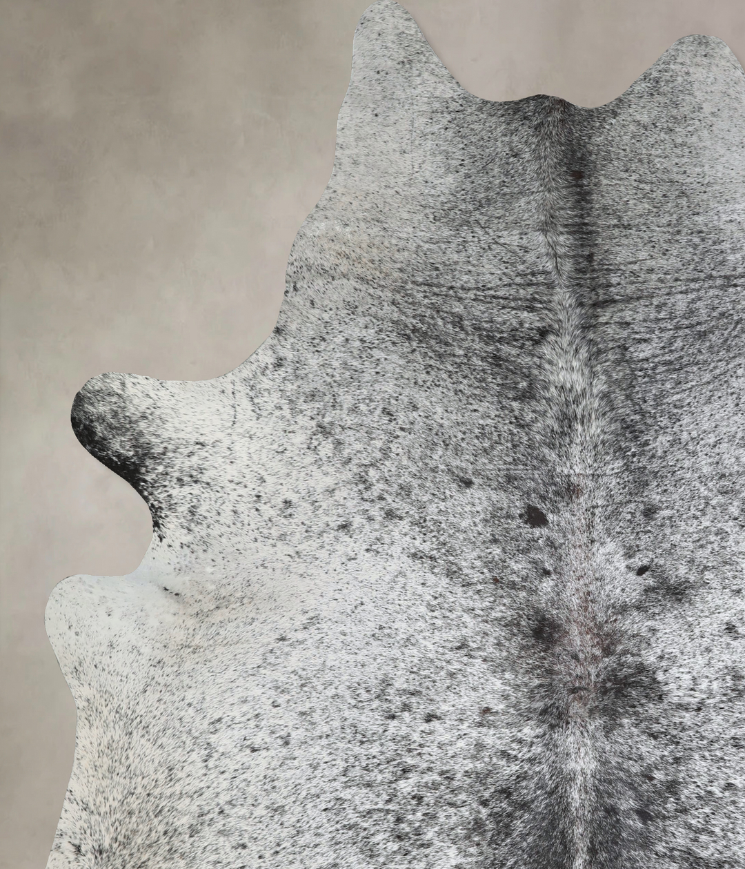 Salt and Pepper Black XX-Large Brazilian Cowhide Rug 8'3"H x 6'9"W #A4