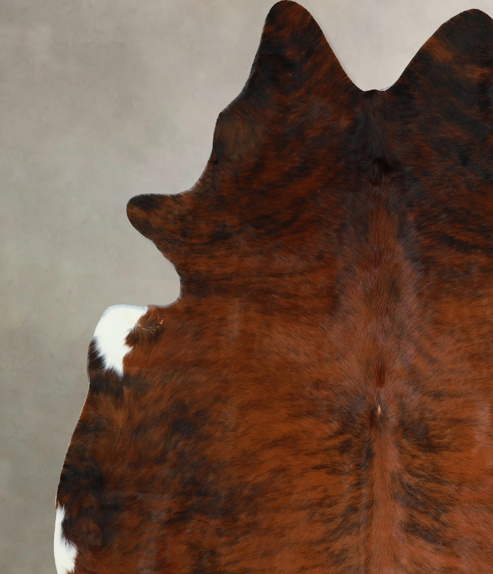 Dark Brindle X-Large Brazilian Cowhide Rug 6'8"H x 6'3"W #A42924 by Hudson Hides