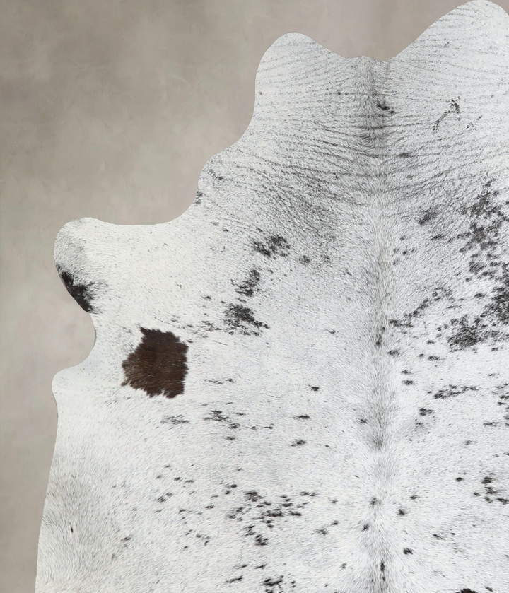 Salt and Pepper Black X-Large Brazilian Cowhide Rug 7'6"H x 6'6"W #A42928 by Hudson Hides