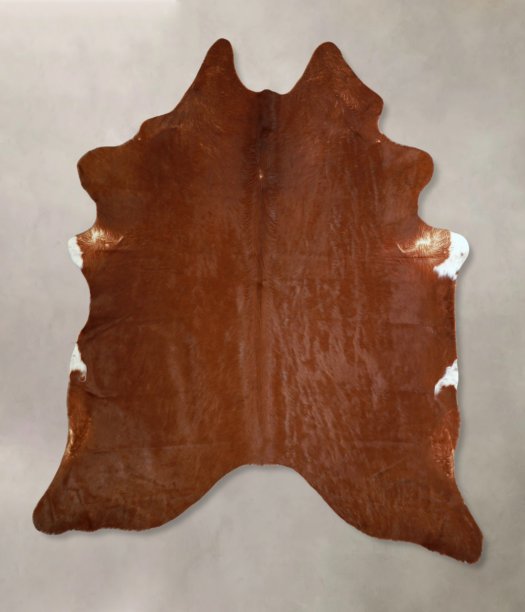 Solid Brown Cowhide Rug #A42935