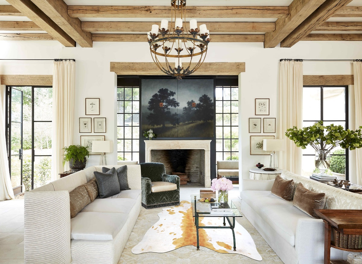 Beige and White Cowhide Rug #A42941