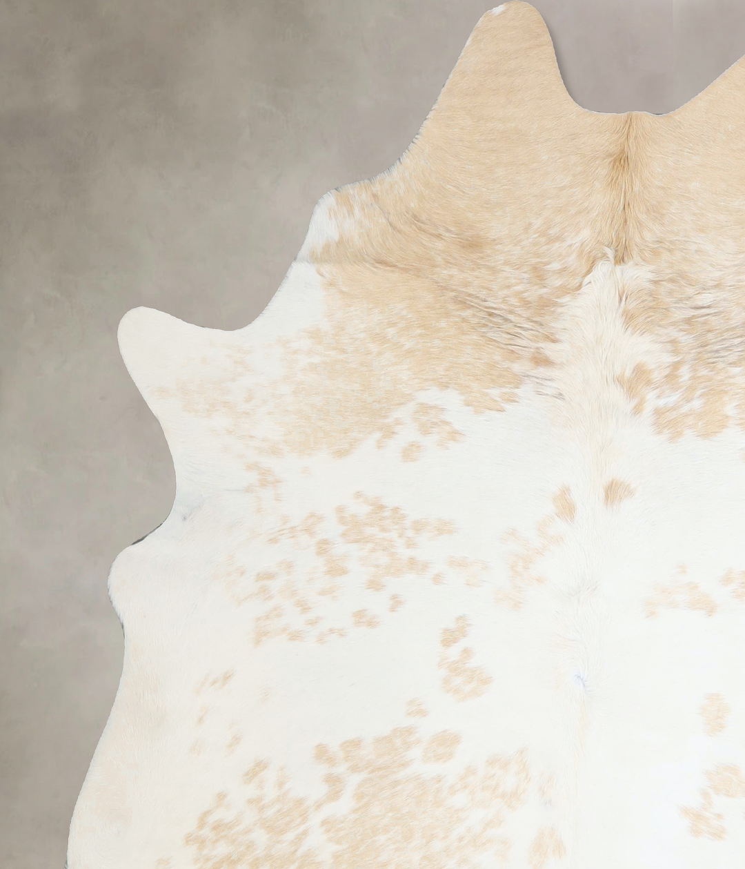 Beige and White X-Large Brazilian Cowhide Rug 6'10"H x 6'0"W #A42943 b