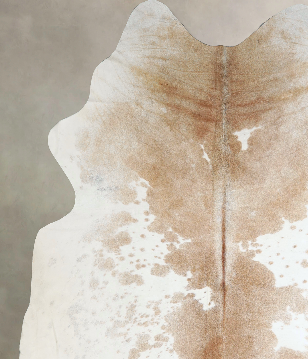 Beige and White XX-Large Brazilian Cowhide Rug 8'2"H x 7'4"W #A42949 b