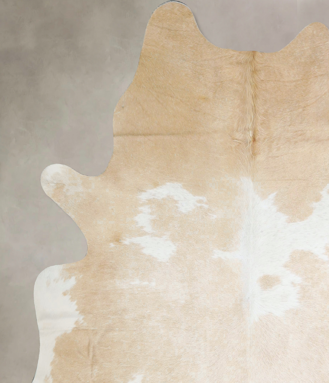 Beige and White Large Brazilian Cowhide Rug 6'6"H x 5'8"W #A42953 by H