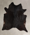 Solid Black X-Large Brazilian Cowhide Rug 7'1