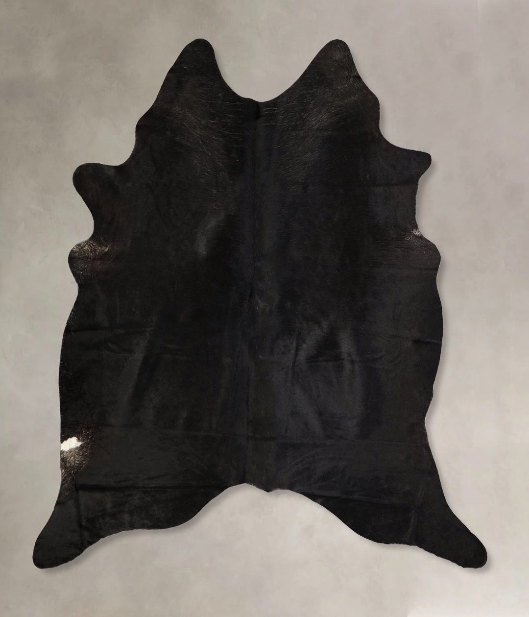 Solid Black X-Large Brazilian Cowhide Rug 6'11"H x 6'5"W #A42958 by Hu
