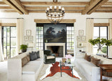 Brown and White X-Large Brazilian Cowhide Rug 6'10"H x 6'6"W #A42961 by Hudson Hides
