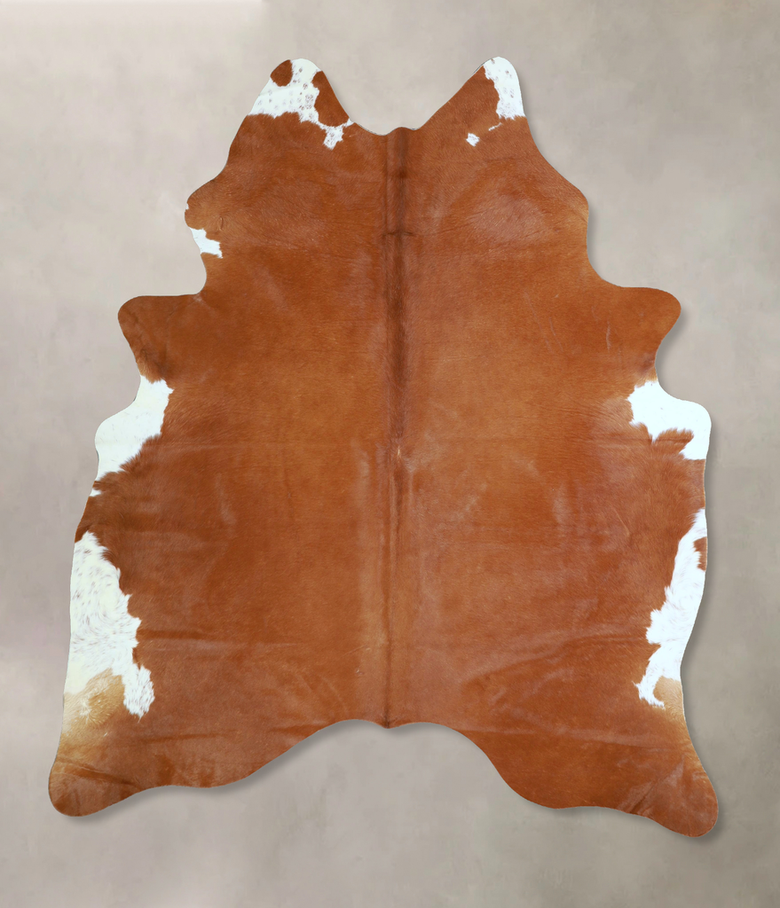 Solid Brown X-Large Brazilian Cowhide Rug 7'2"H x 5'9"W #A42962 by Hudson Hides