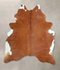 Solid Brown X-Large Brazilian Cowhide Rug 7'2