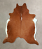 Brown and White Regular X-Large Brazilian Cowhide Rug 7'2