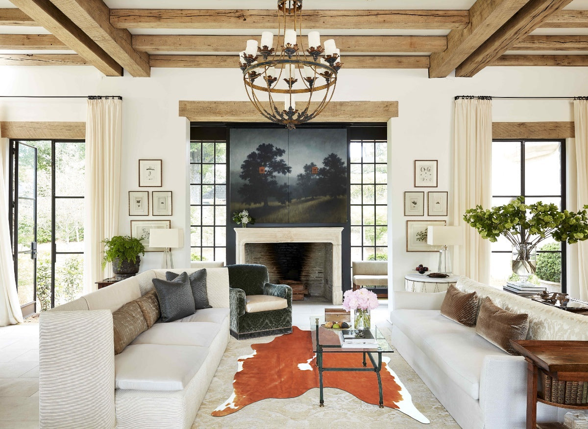Brown and White Regular Cowhide Rug #A42965