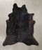 Solid Black X-Large Brazilian Cowhide Rug 7'3