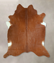 Solid Brown X-Large Brazilian Cowhide Rug 6'10"H x 6'7"W #A42977 by Hudson Hides