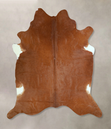 Solid Brown X-Large Brazilian Cowhide Rug 6'10"H x 6'7"W #A42977 by Hudson Hides