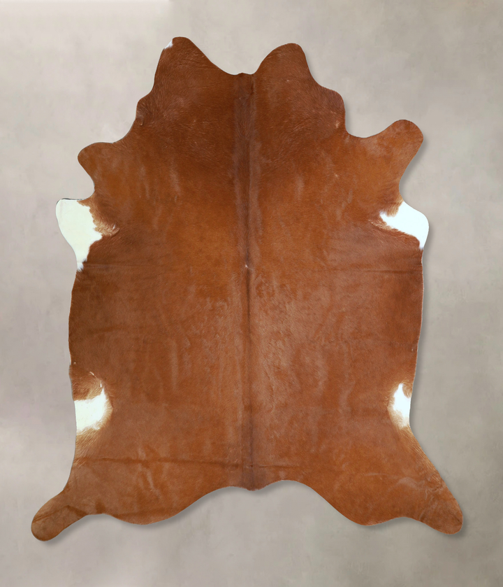 Solid Brown X-Large Brazilian Cowhide Rug 6'10"H x 6'7"W #A42977 by Hudson Hides