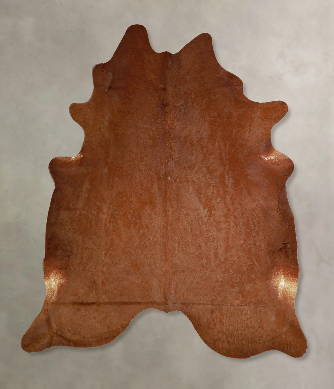 Solid Brown X-Large Brazilian Cowhide Rug 7'2"H x 6'3"W #A42978 by Hud