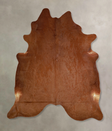 Solid Brown X-Large Brazilian Cowhide Rug 7'2"H x 6'3"W #A42978 by Hudson Hides
