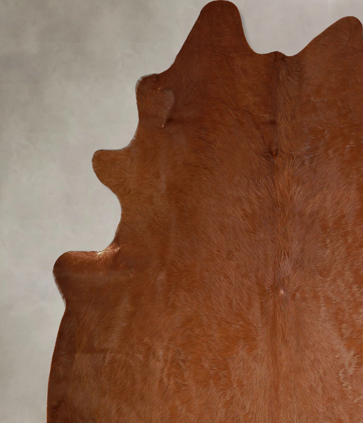Solid Brown X-Large Brazilian Cowhide Rug 7'2"H x 6'3"W #A42978 by Hudson Hides