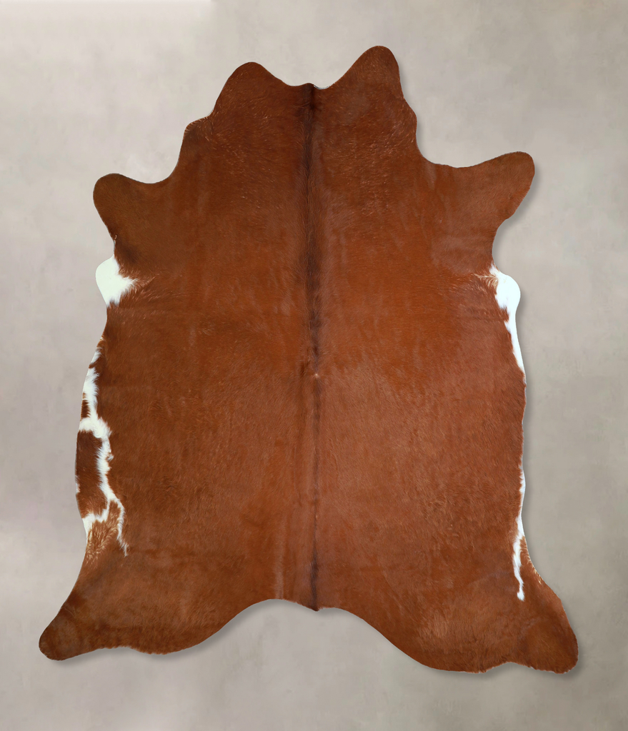 Solid Brown X-Large Brazilian Cowhide Rug 6'10"H x 6'6"W #A42980 by Hudson Hides