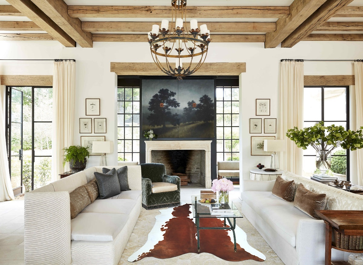 Hereford XX-Large Brazilian Cowhide Rug 7'6"H x 7'1"W #A42986 by Hudson Hides