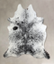Salt and Pepper Black X-Large Brazilian Cowhide Rug 7'6