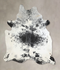 Salt and Pepper Black XX-Large Brazilian Cowhide Rug 7'8