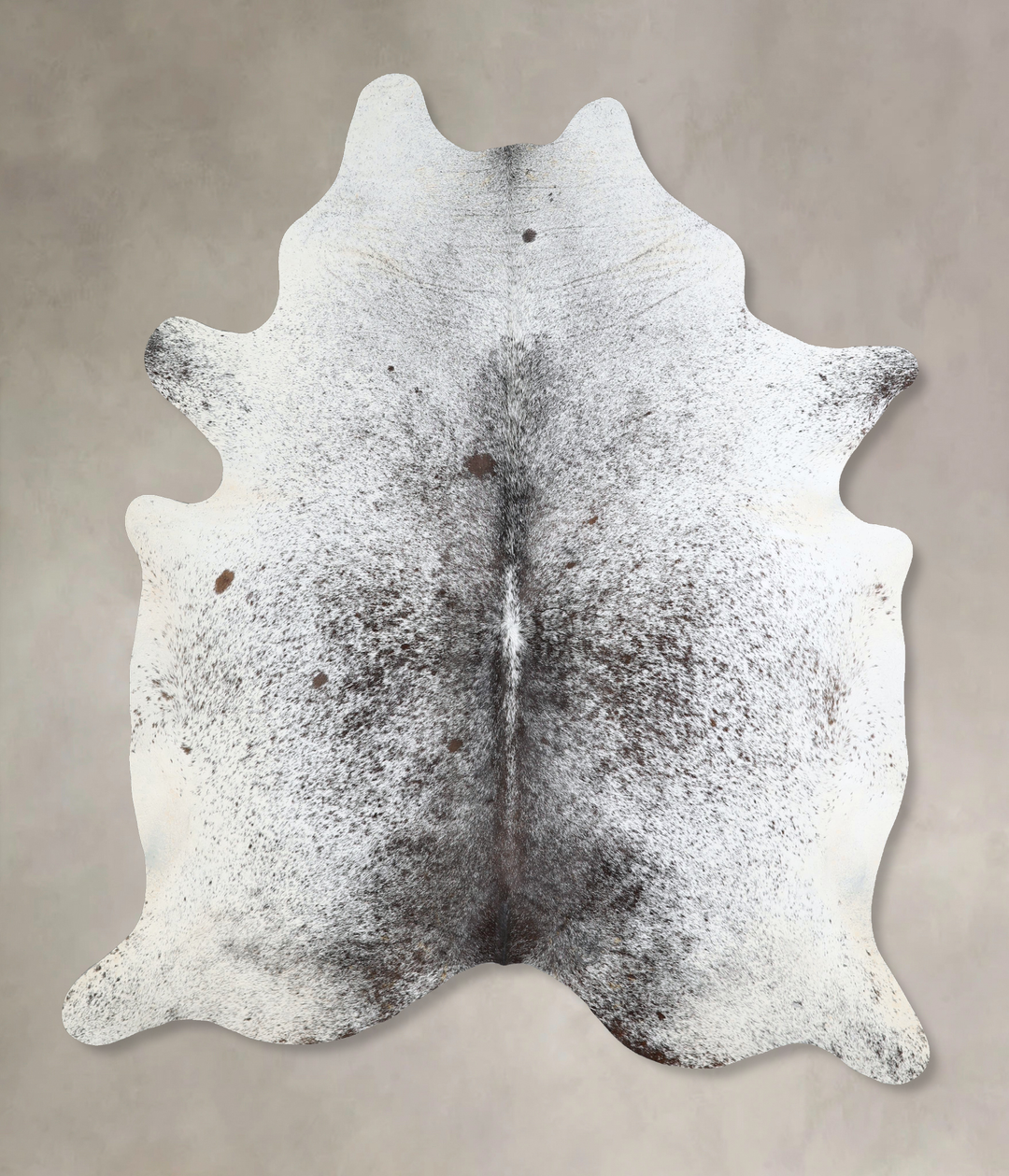 Salt and Pepper Black X-Large Brazilian Cowhide Rug 7'6"H x 6'2"W #A42