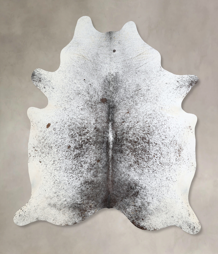 Salt and Pepper Black X-Large Brazilian Cowhide Rug 7'6"H x 6'2"W #A42989 by Hudson Hides