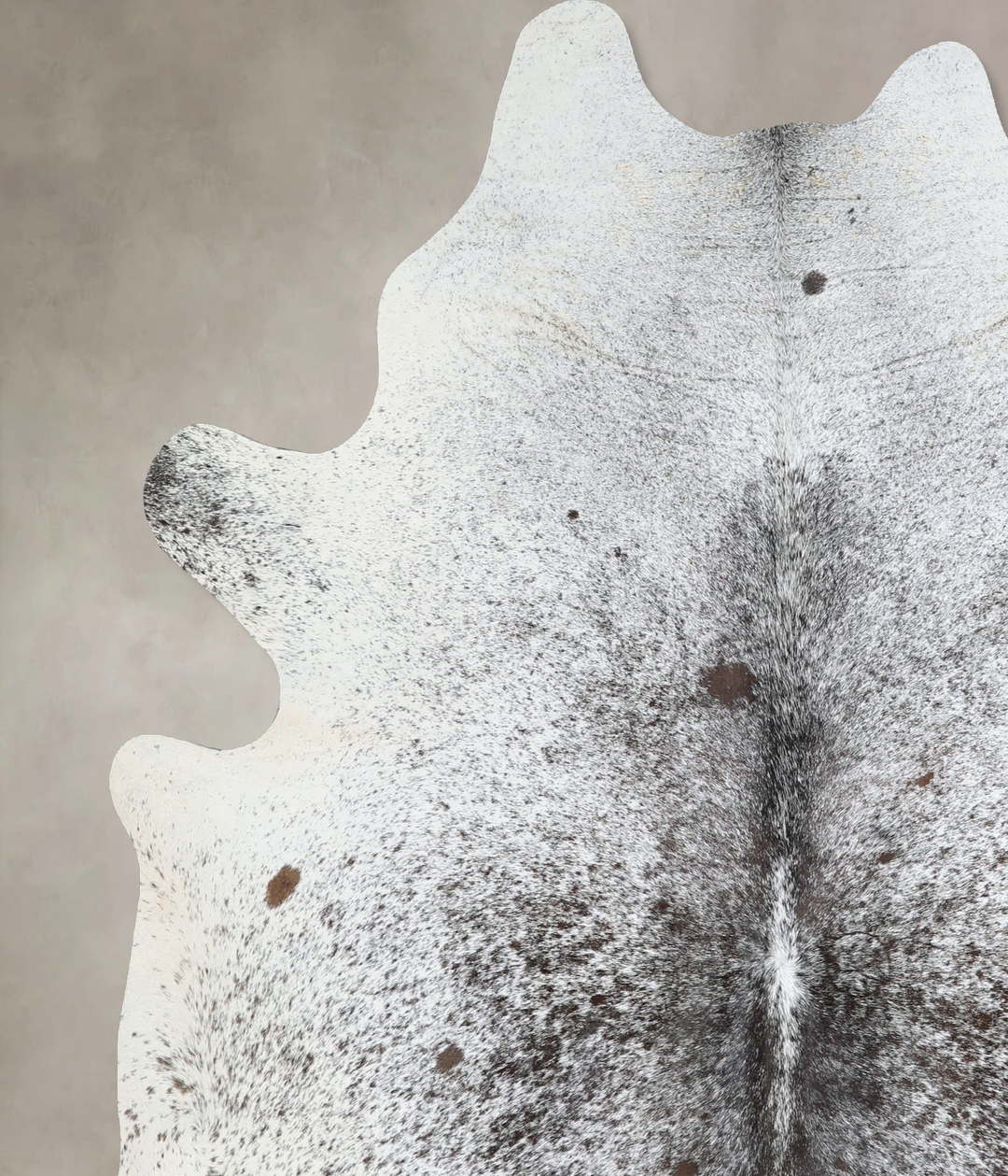 Salt and Pepper Black X-Large Brazilian Cowhide Rug 7'6"H x 6'2"W #A42