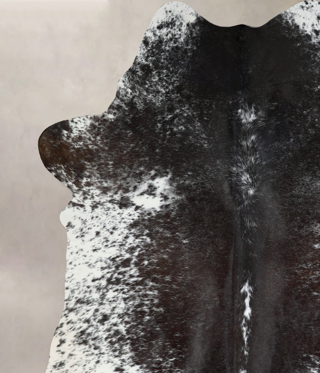 Salt and Pepper Black XX-Large Brazilian Cowhide Rug 8'8"H x 6'10"W #A
