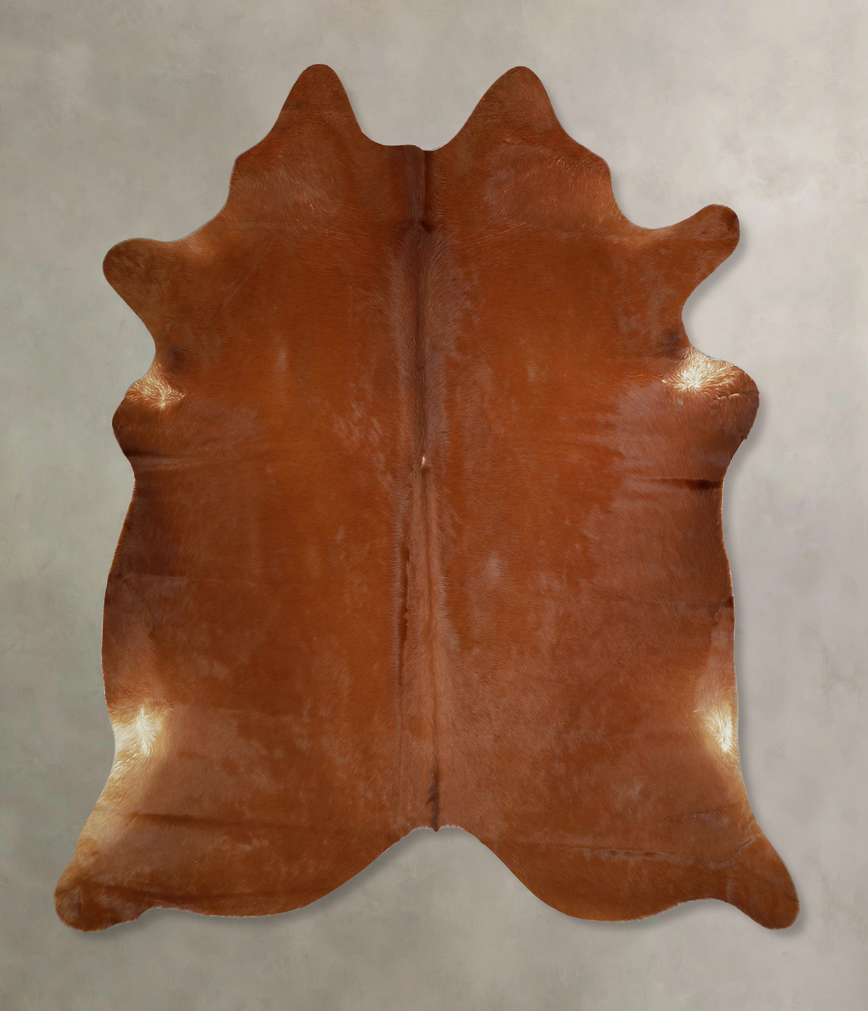 Solid Brown Cowhide Rug #A42993